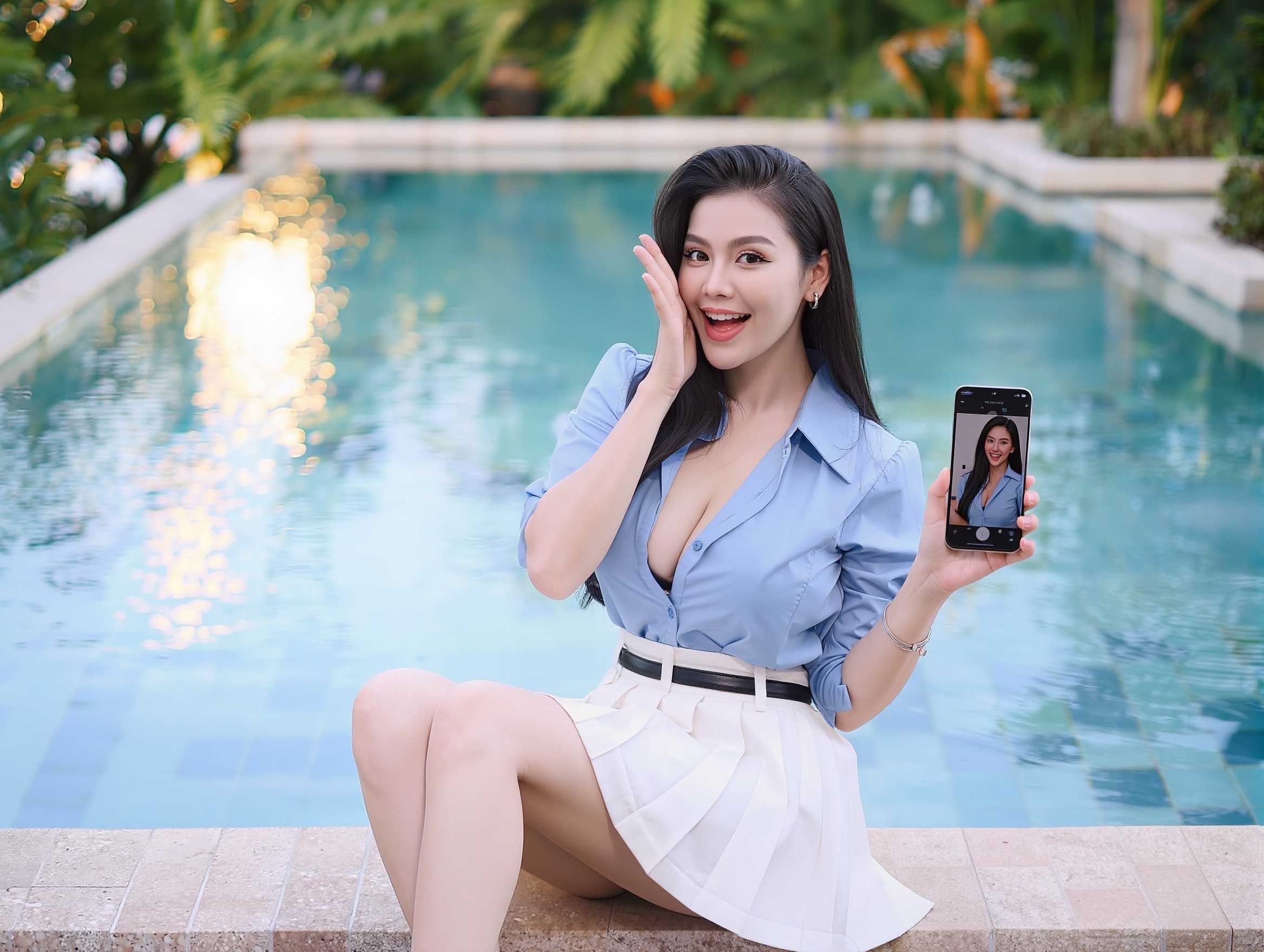 สาวสตรีมมิ่งกับคืนหน้าจอร้อน